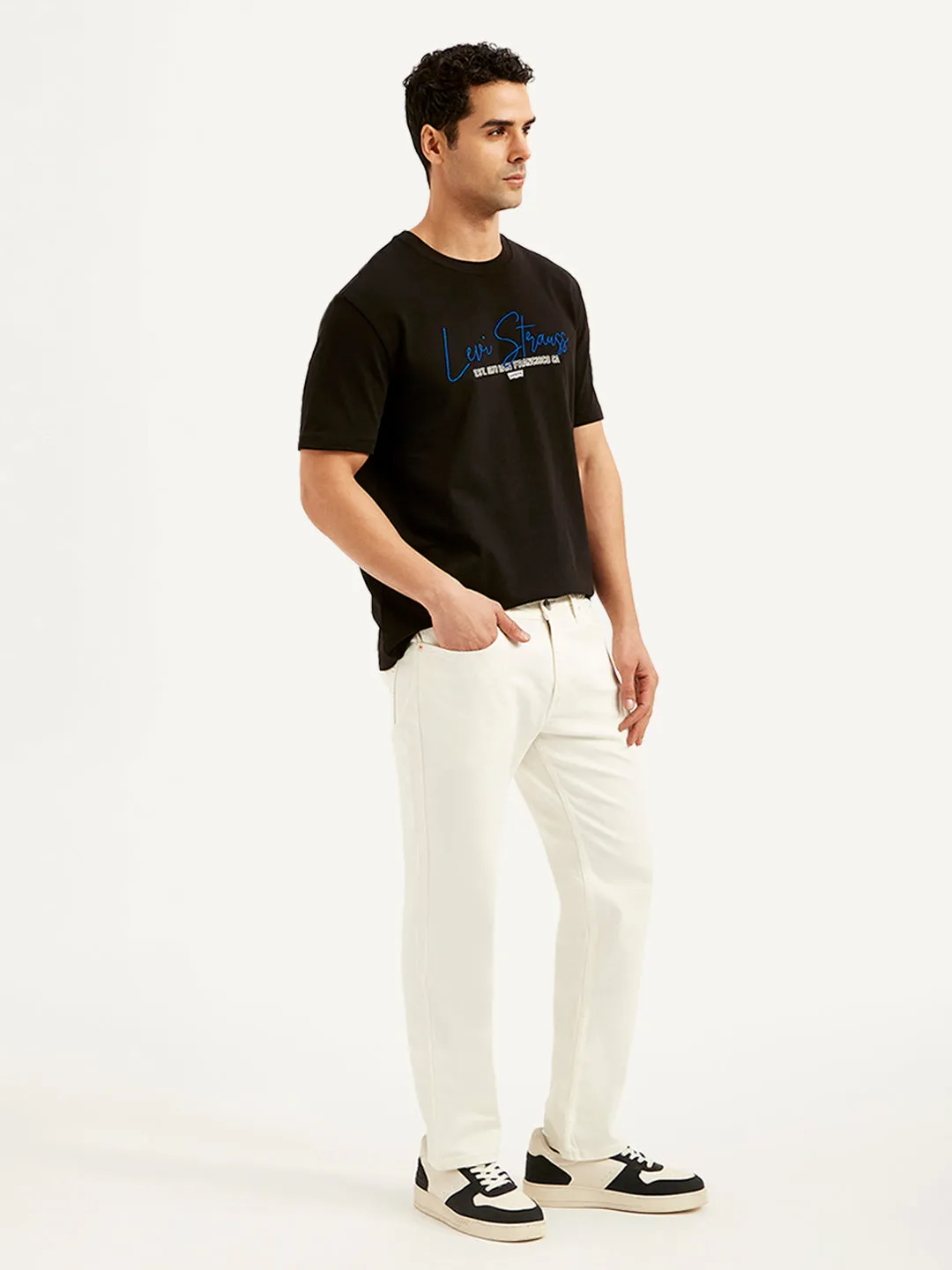 Men's 511 White Slim Fit Mid Rise Jeans