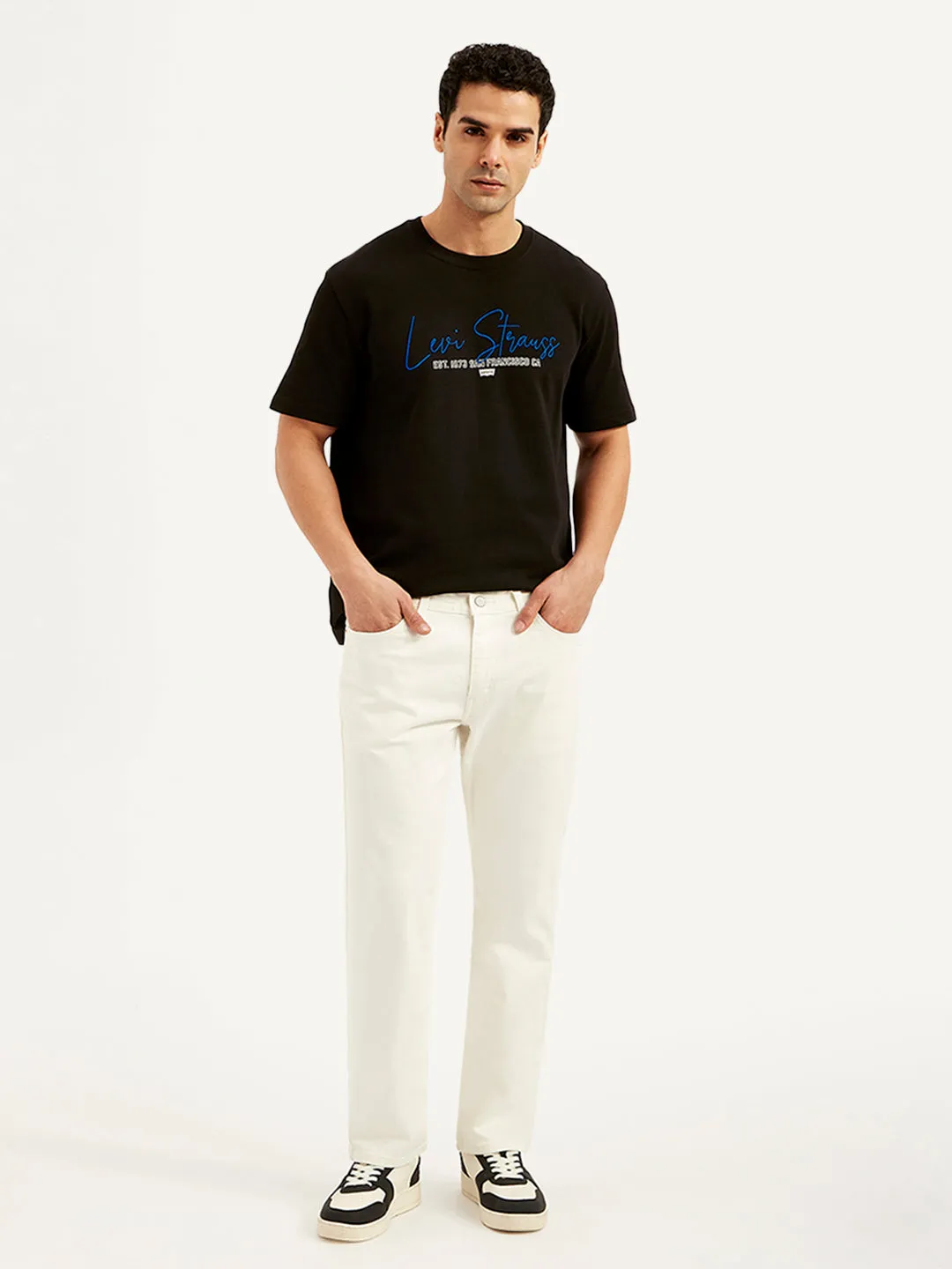 Men's 511 White Slim Fit Mid Rise Jeans