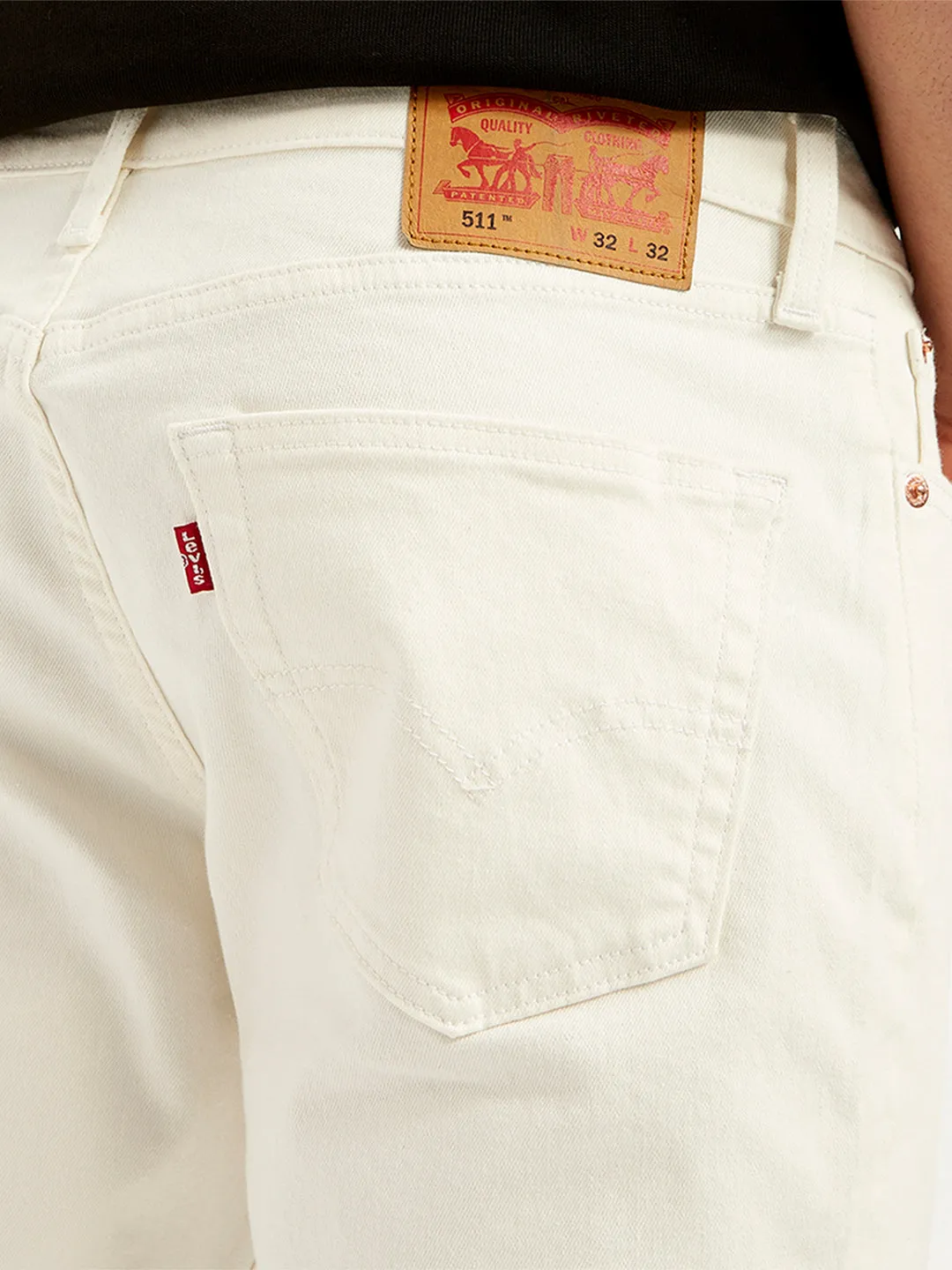 Men's 511 White Slim Fit Mid Rise Jeans
