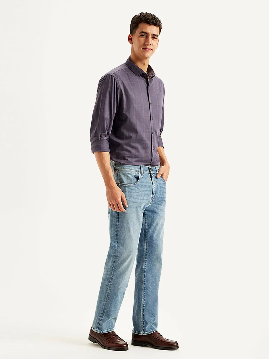 Men's 527 Blue Bootcut Fit Mid Rise Jeans