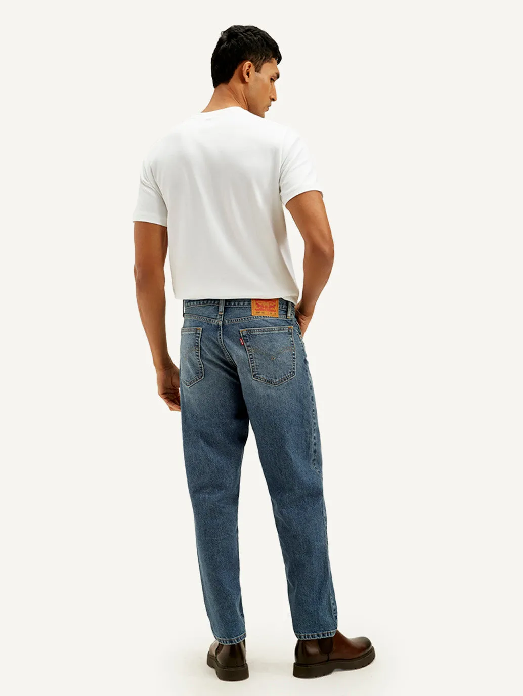 Men's 550'92 Blue Relaxed Tapered Fit Mid Rise Jeans