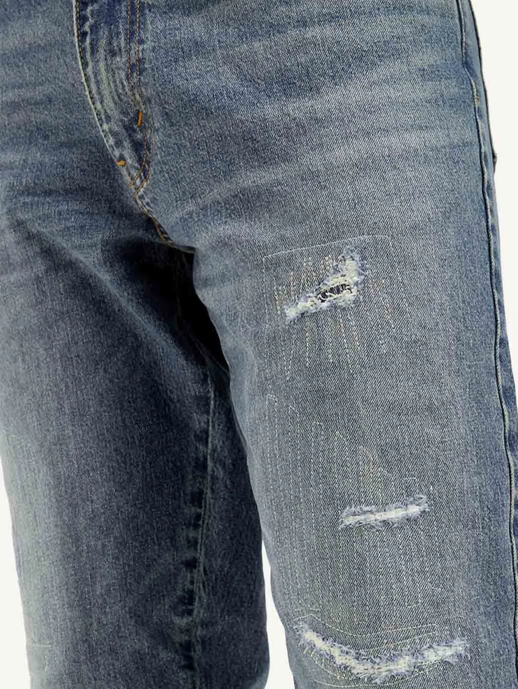 Men's 550'92 Blue Relaxed Tapered Fit Mid Rise Jeans