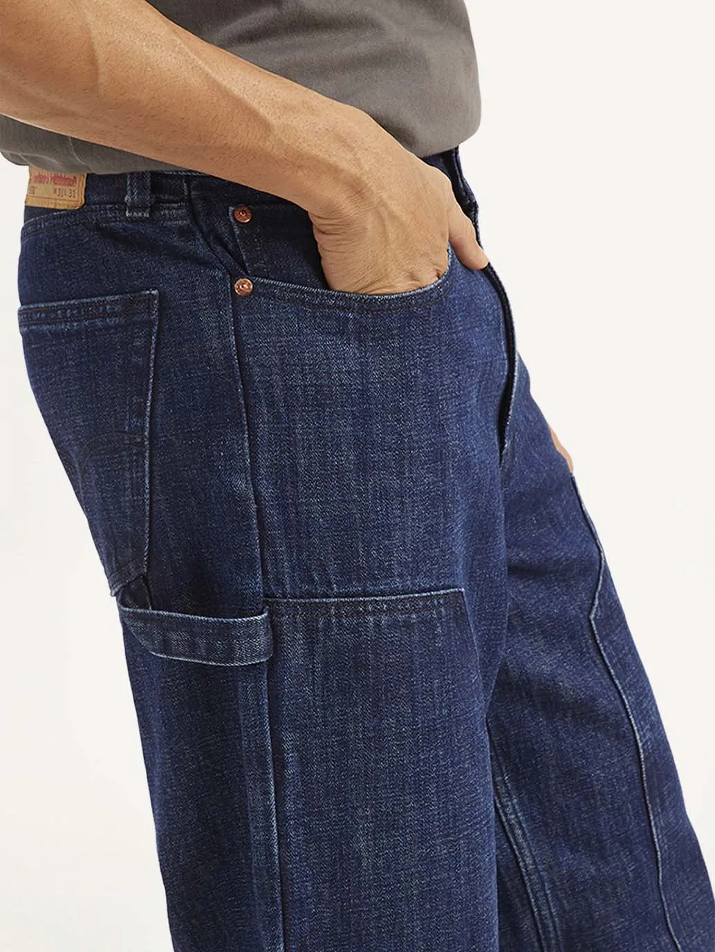 Men's 578 Blue Baggy Fit Mid Rise Jeans