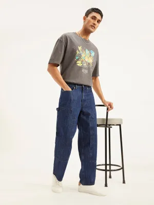 Men's 578 Blue Baggy Fit Mid Rise Jeans