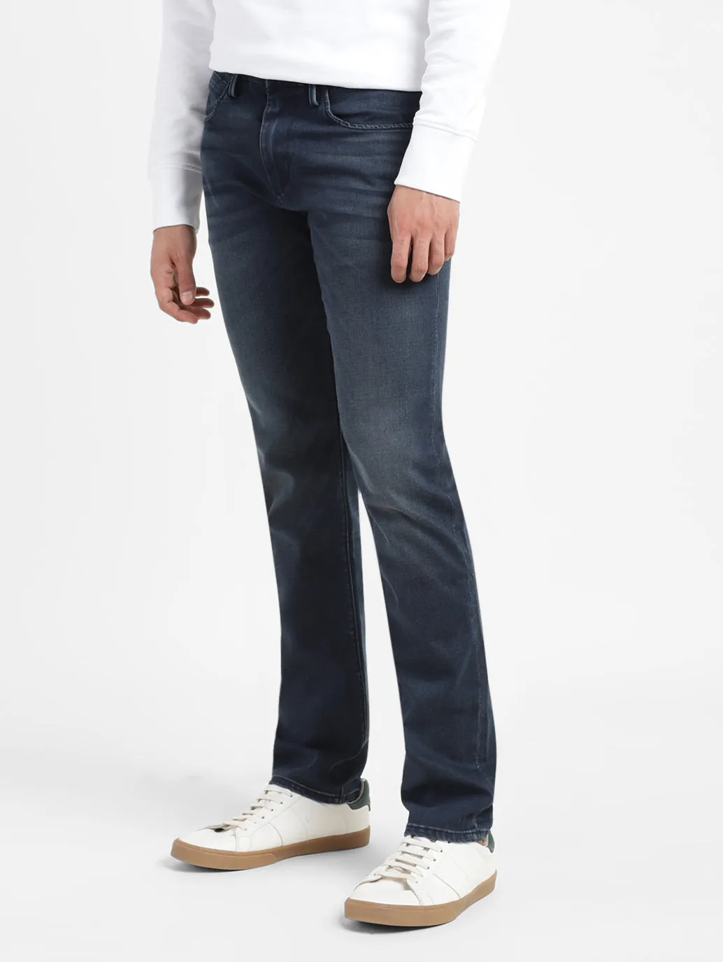 Men's 65504 Blue Skinny Fit Mid Rise Jeans