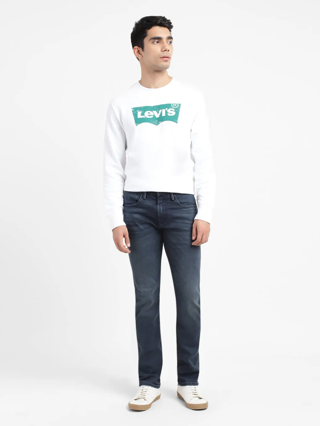 Men's 65504 Blue Skinny Fit Mid Rise Jeans