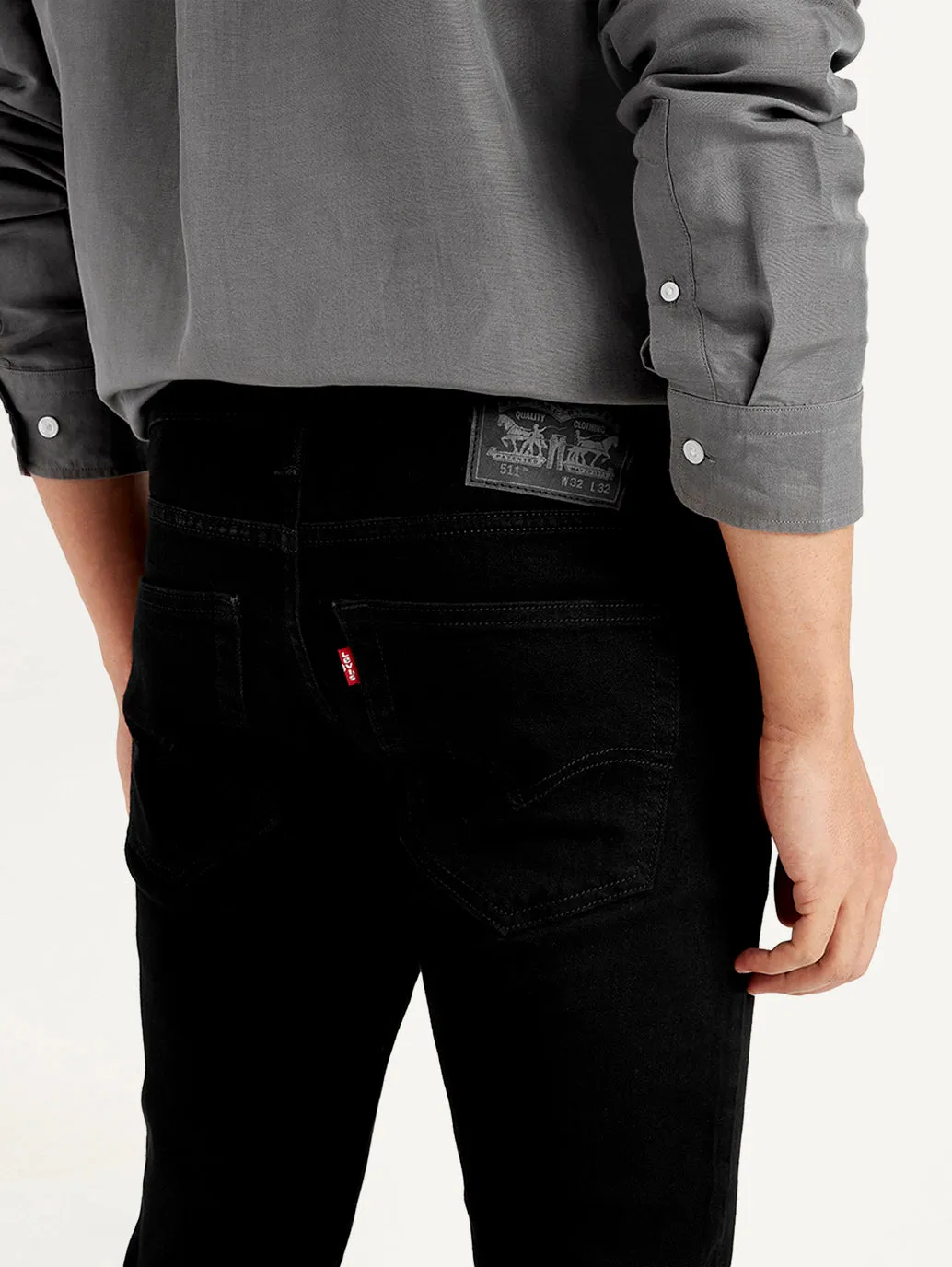 Men's Black Skinny Fit Mid Rise Jeans