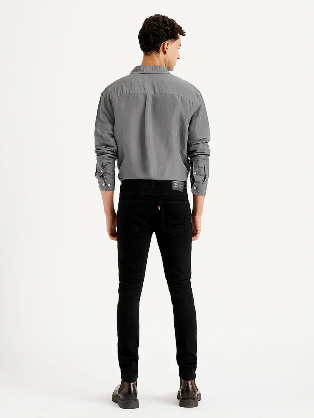 Men's Black Skinny Fit Mid Rise Jeans