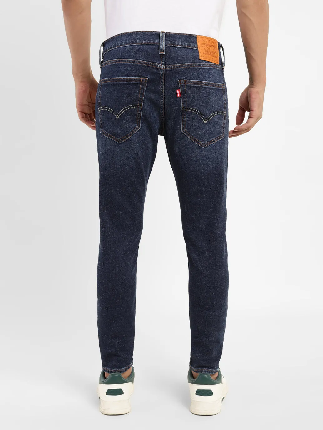 Men's Dark Indigo Skinny Fit Mid Rise Jeans