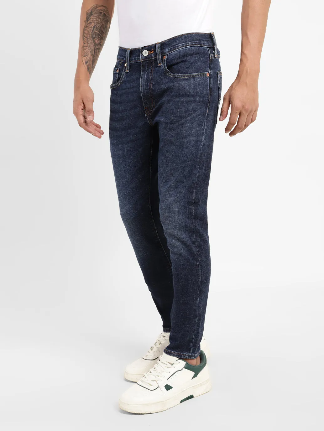 Men's Dark Indigo Skinny Fit Mid Rise Jeans
