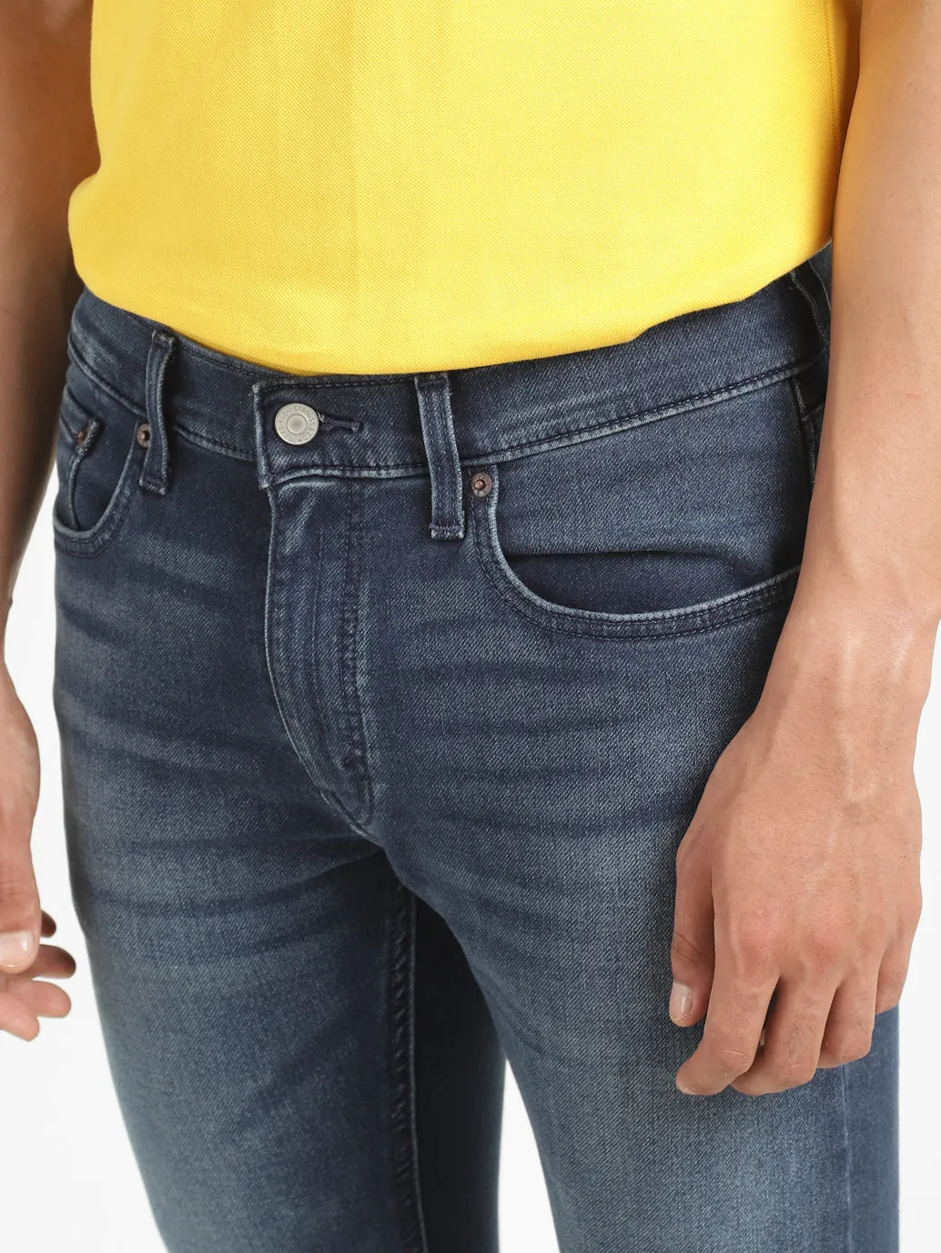 Men's Mid Indigo Skinny Fit Mid Rise Jeans