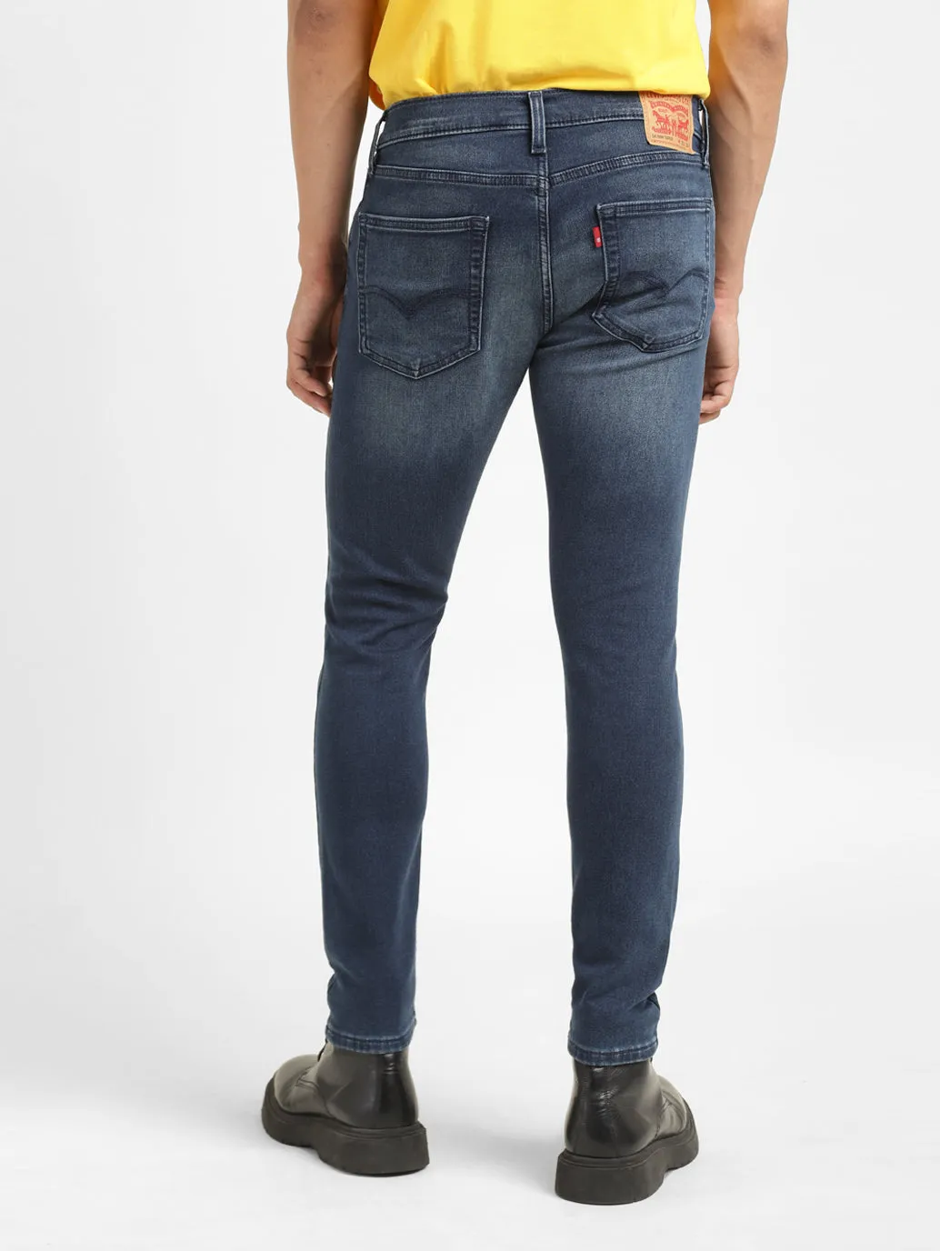 Men's Mid Indigo Skinny Fit Mid Rise Jeans