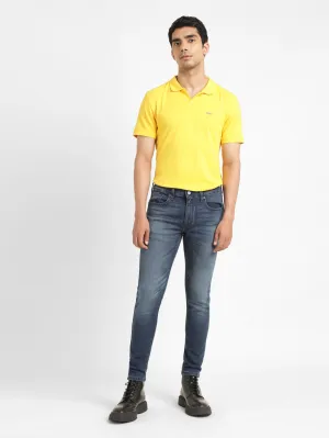 Men's Mid Indigo Skinny Fit Mid Rise Jeans