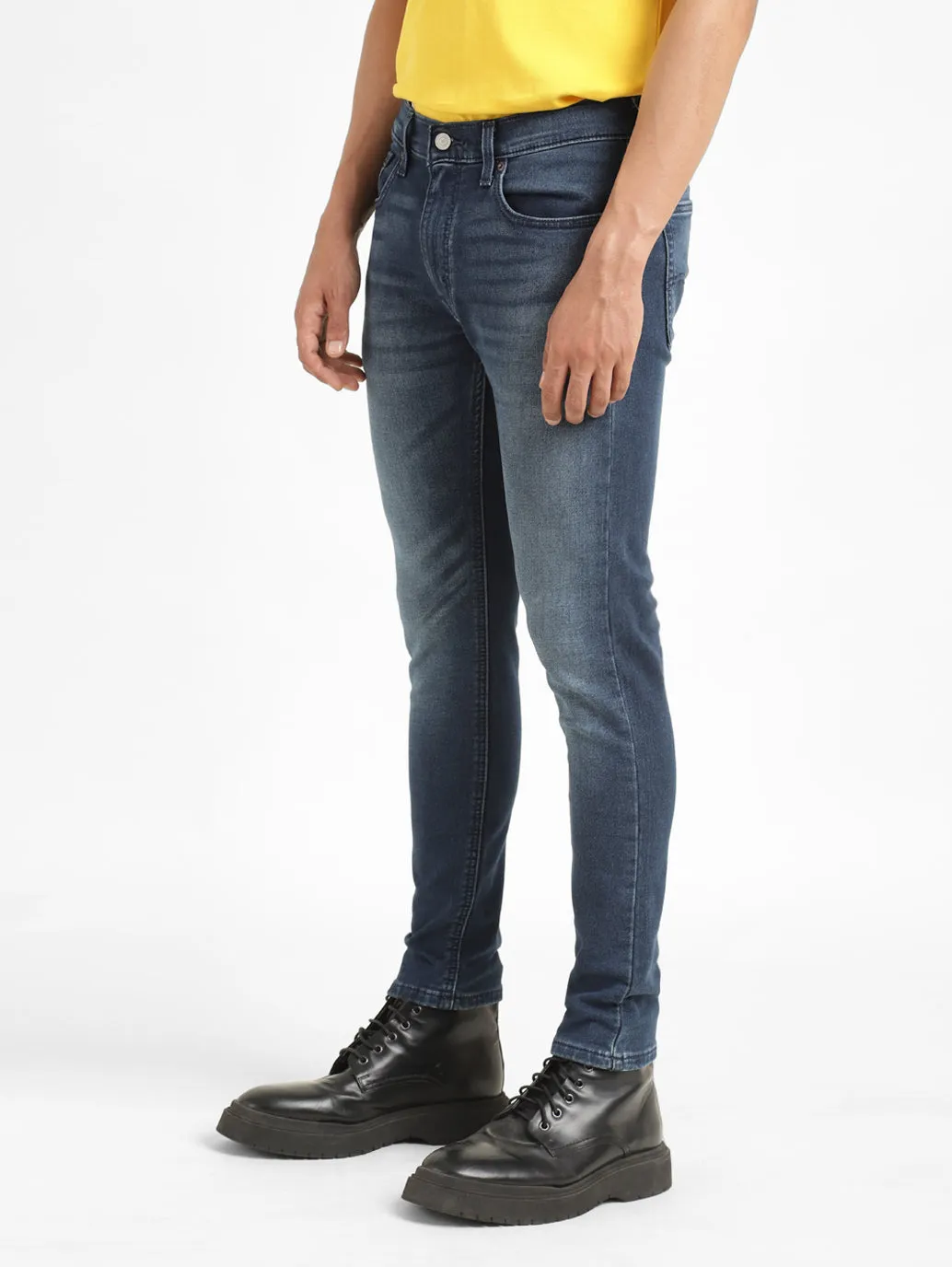 Men's Mid Indigo Skinny Fit Mid Rise Jeans