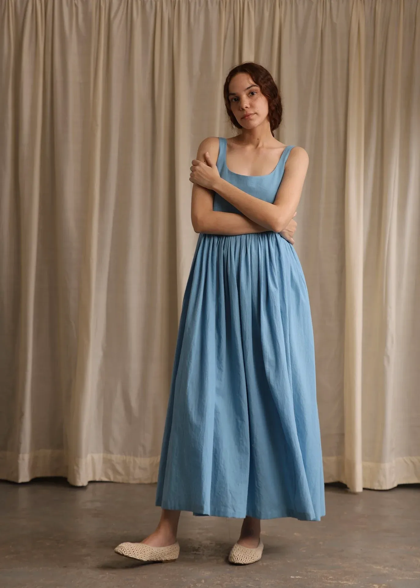 Mia | Cornflower Slip Dress