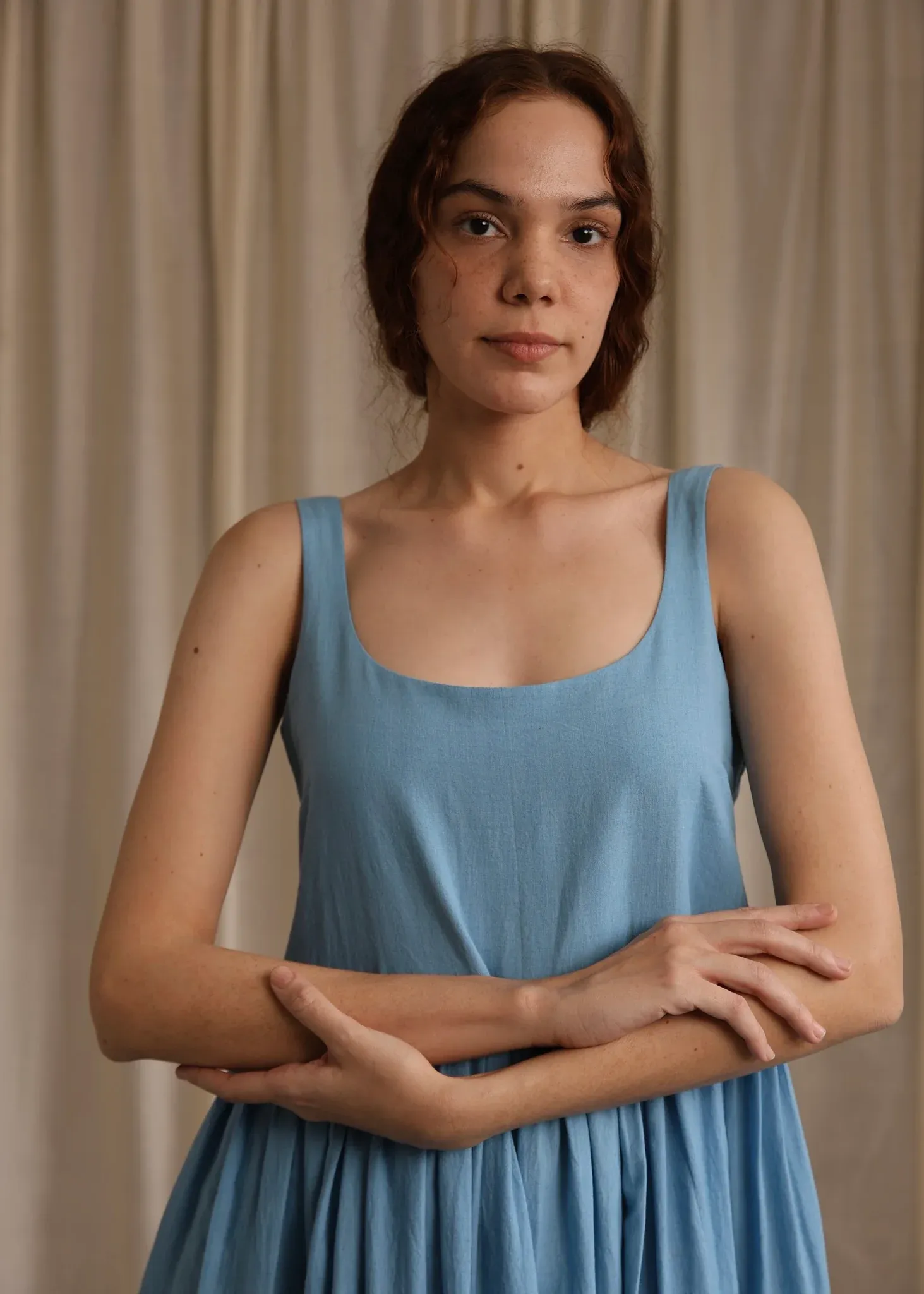 Mia | Cornflower Slip Dress