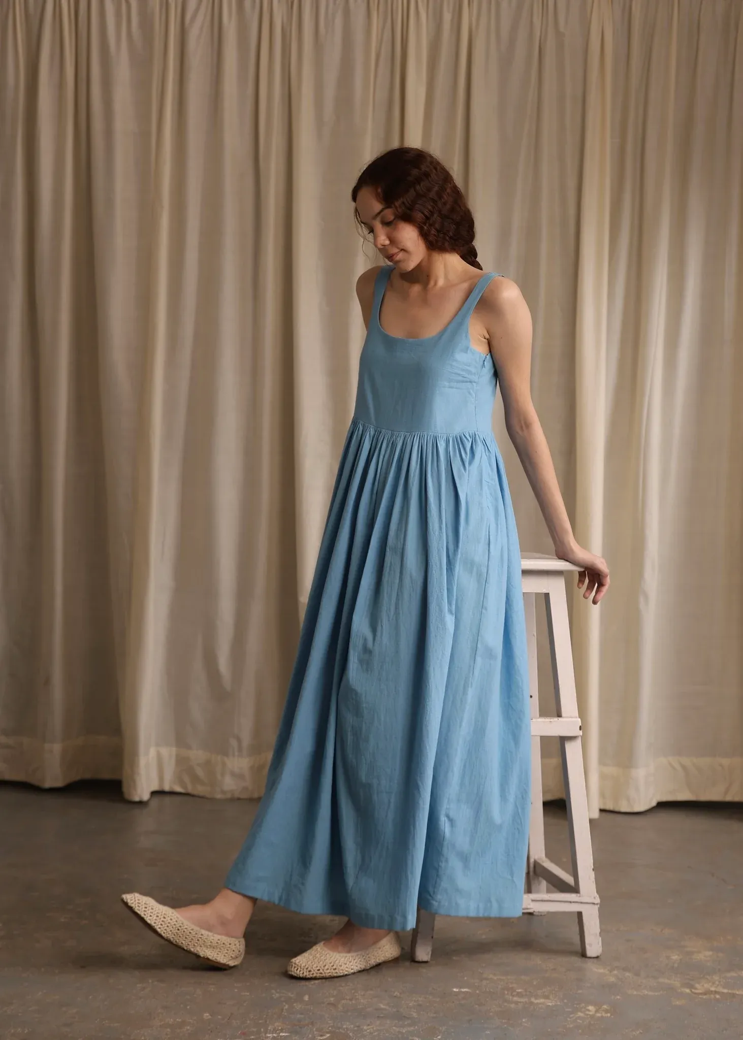 Mia | Cornflower Slip Dress