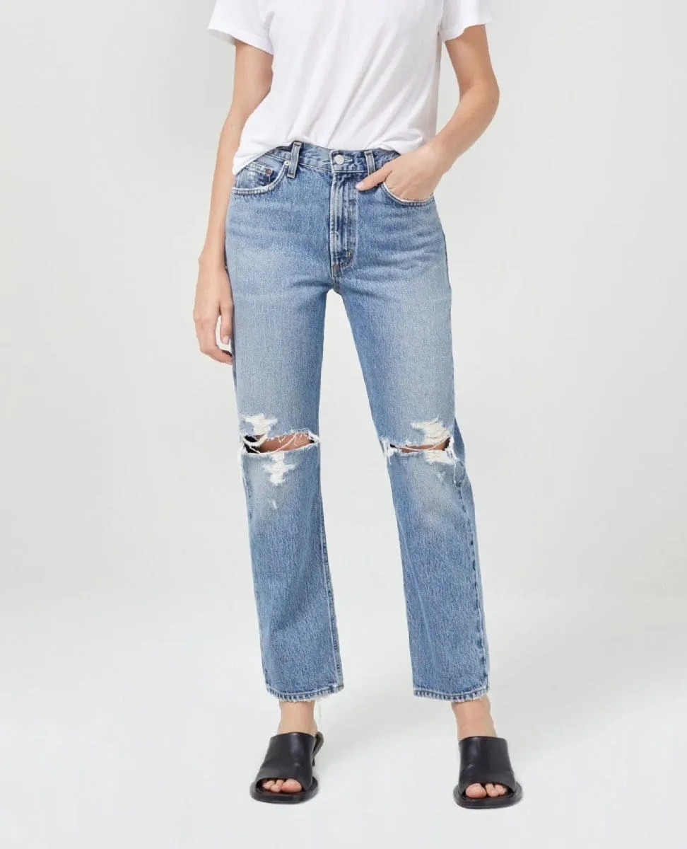 Mia Jean Mid Rise Straight Rule