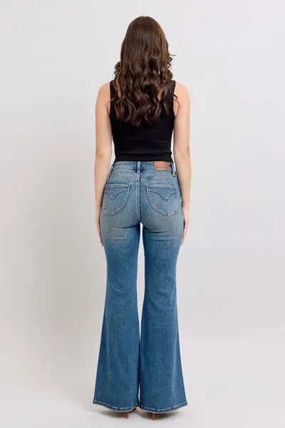 Mid Rise Tummy Control Vintage Wash Jeans