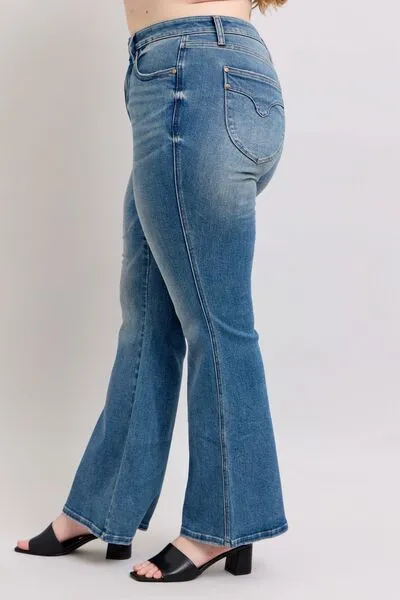 Mid Rise Tummy Control Vintage Wash Jeans