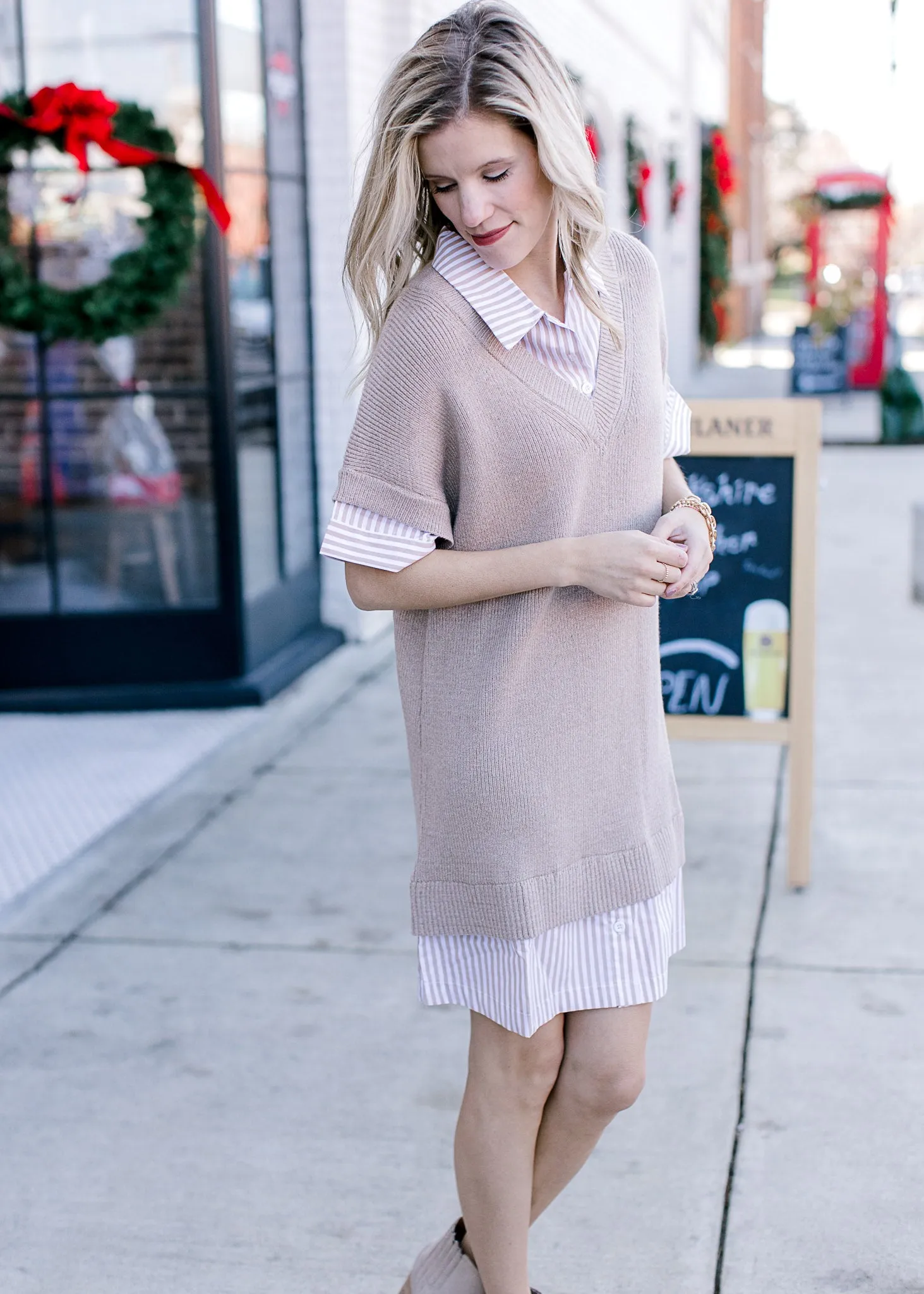 Mocha layers dress