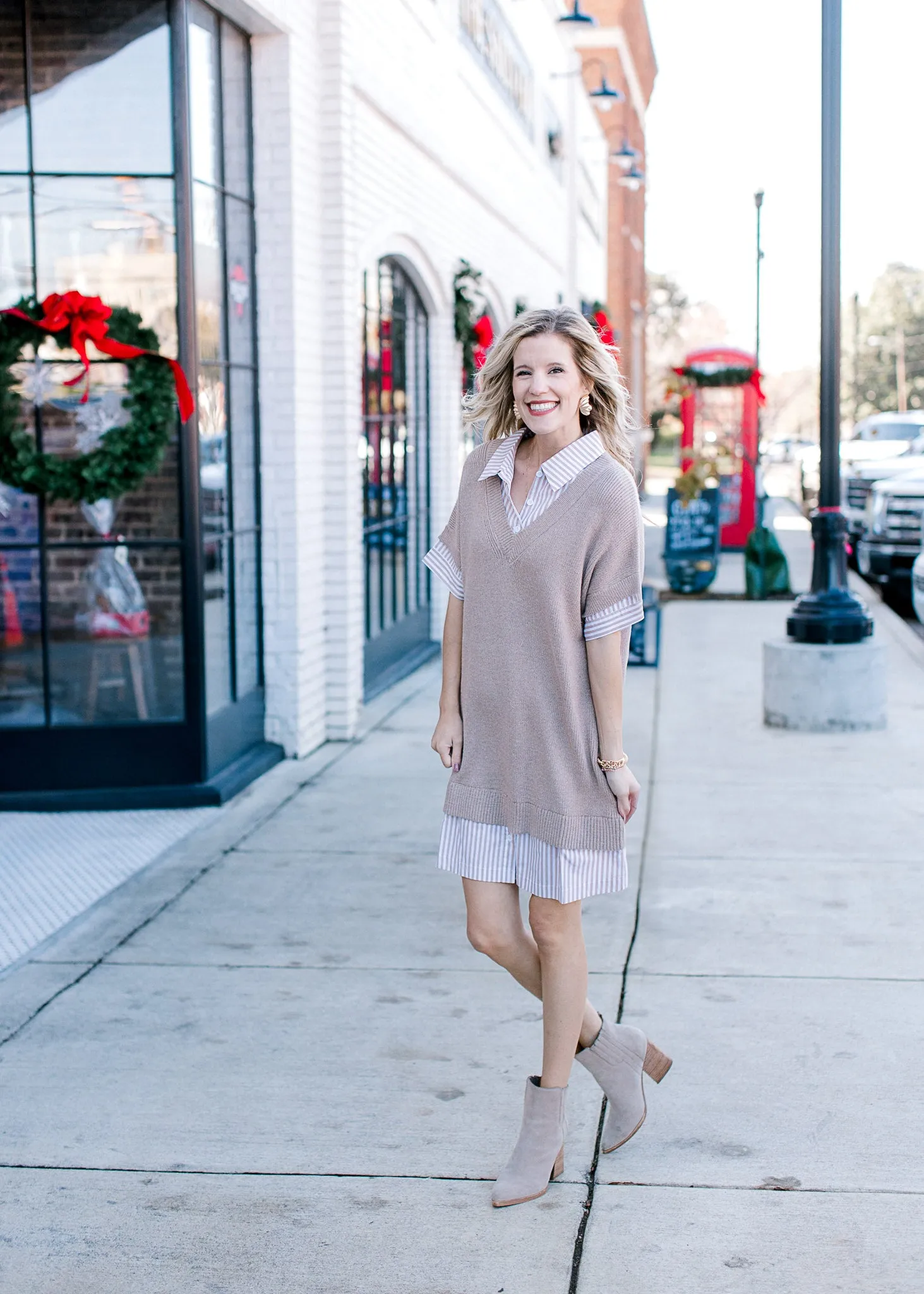 Mocha layers dress