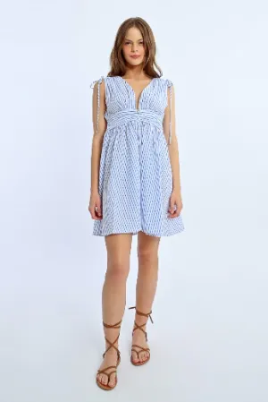 Molly Bracken Short Sleeveless Striped Dress