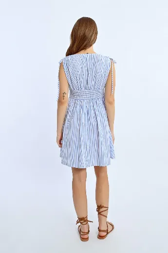 Molly Bracken Short Sleeveless Striped Dress