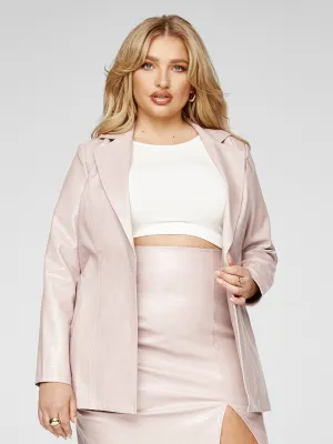Monet Faux Croc Leather Blazer