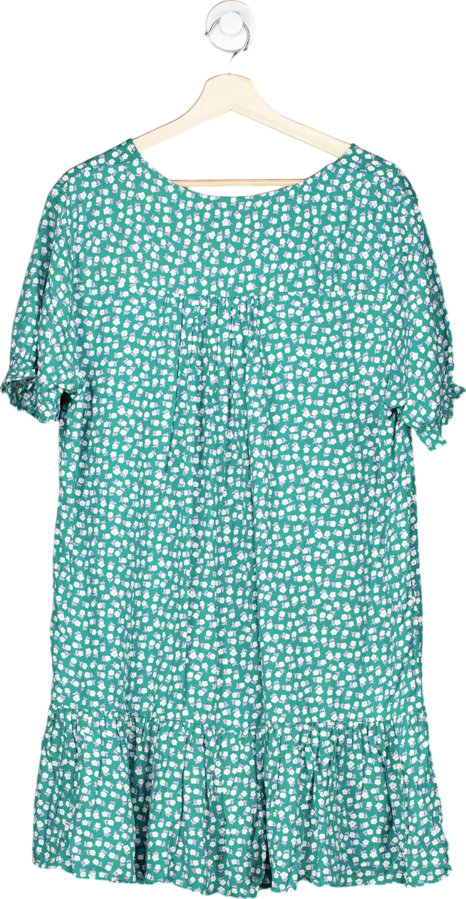 Monki Green Floral Print Dress UK M