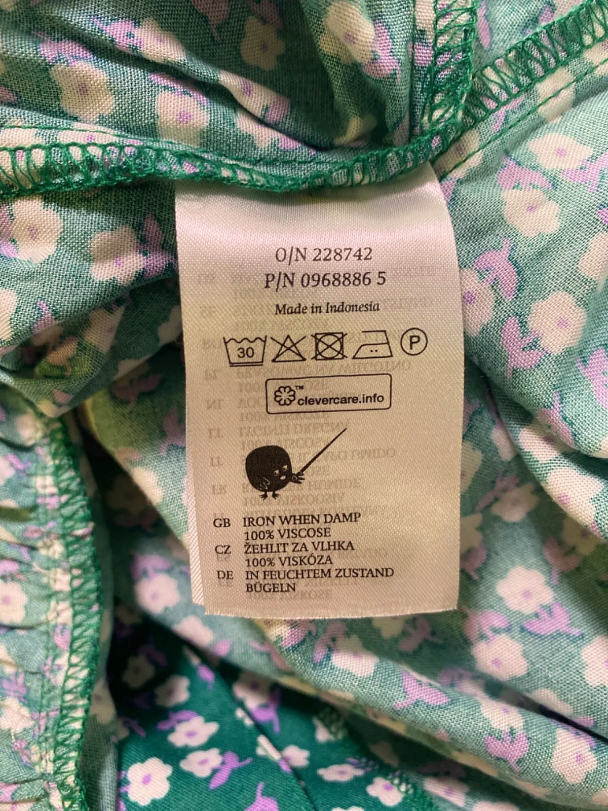 Monki Green Floral Print Dress UK M