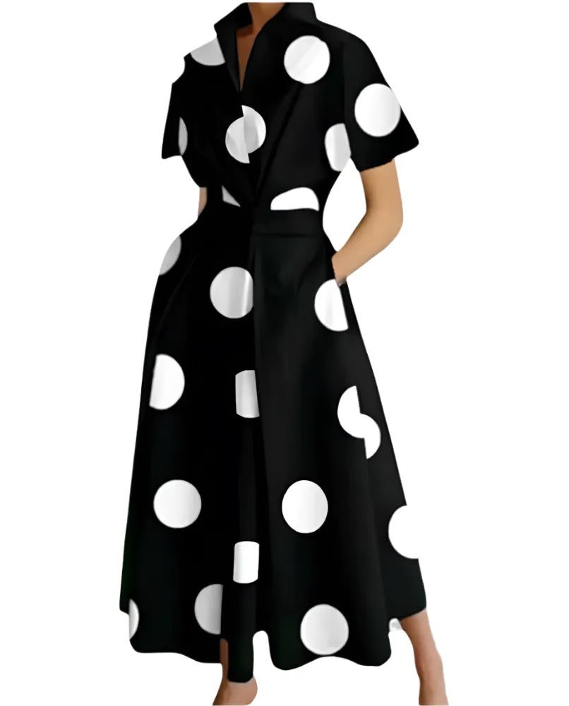 Natalie – Green Polka Dot Dress for women