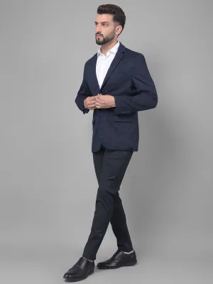 Navy Blue Camouflage Blazer