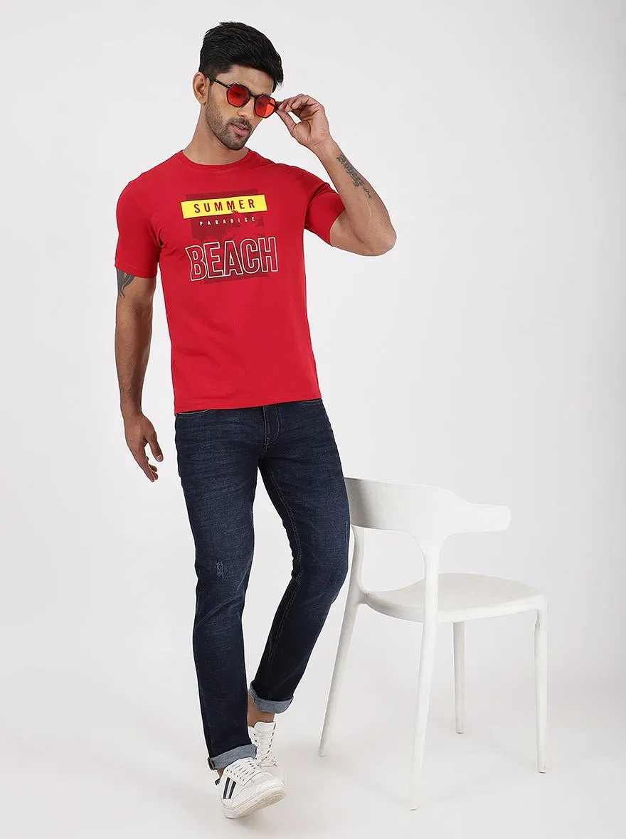 Navy Blue Washed Slim Fit Jeans | JadeBlue