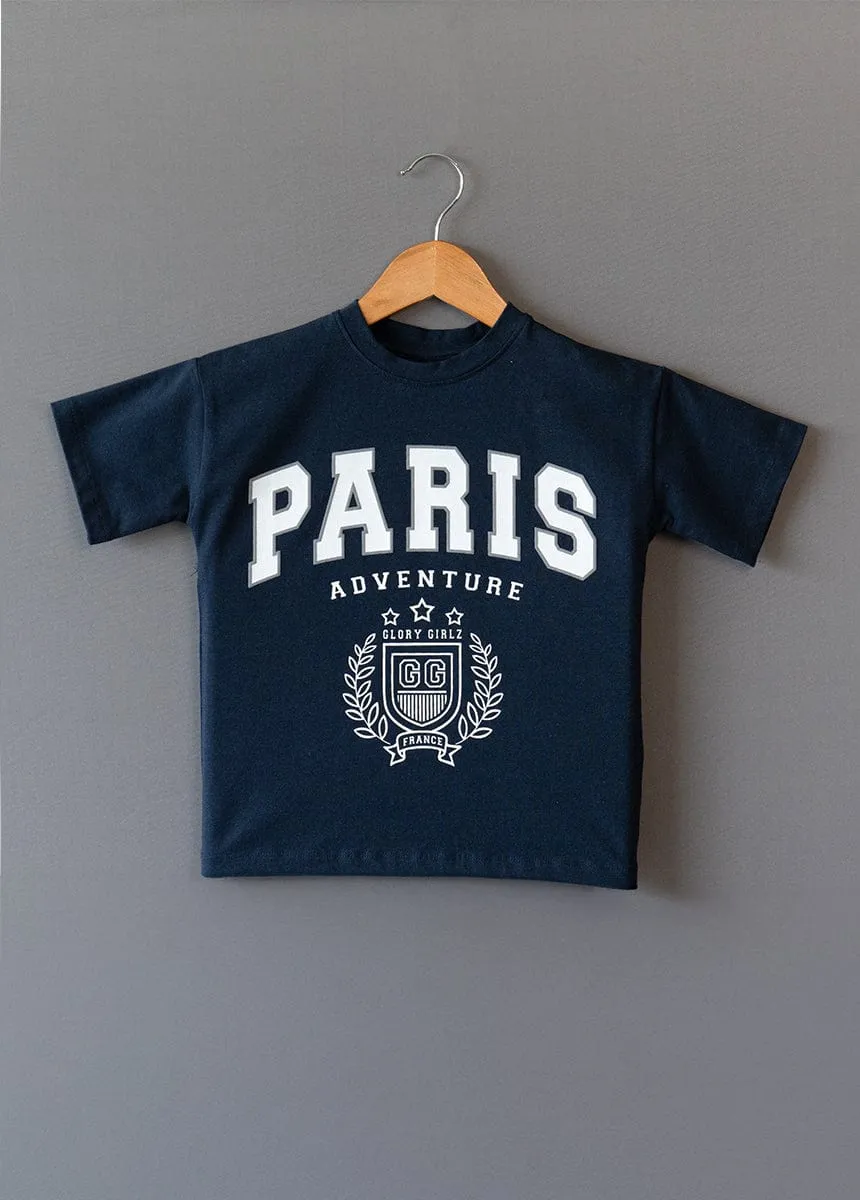 Navy Glory Adventure Baby Girl Tshirt