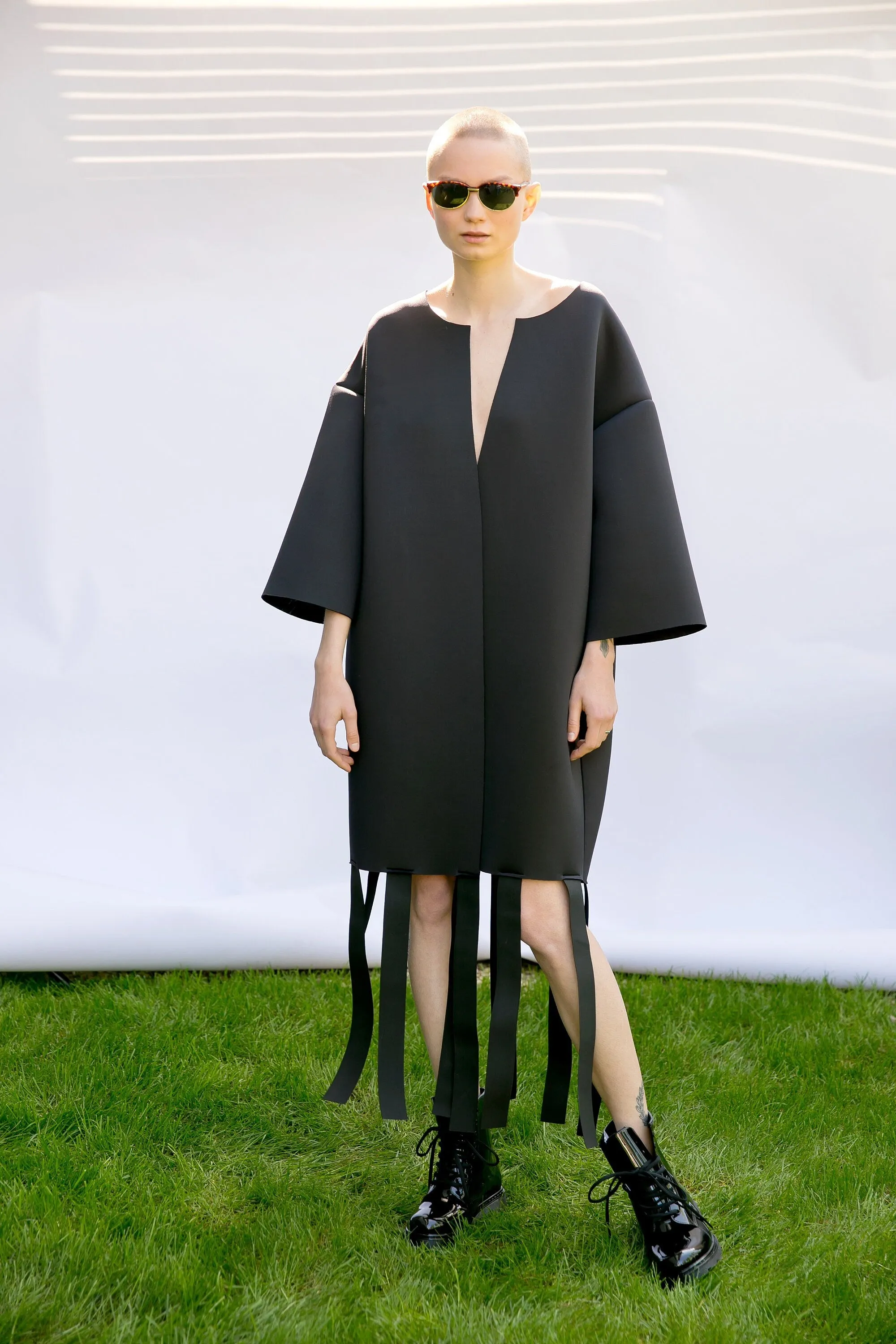 Neoprene Coat With Ribbons