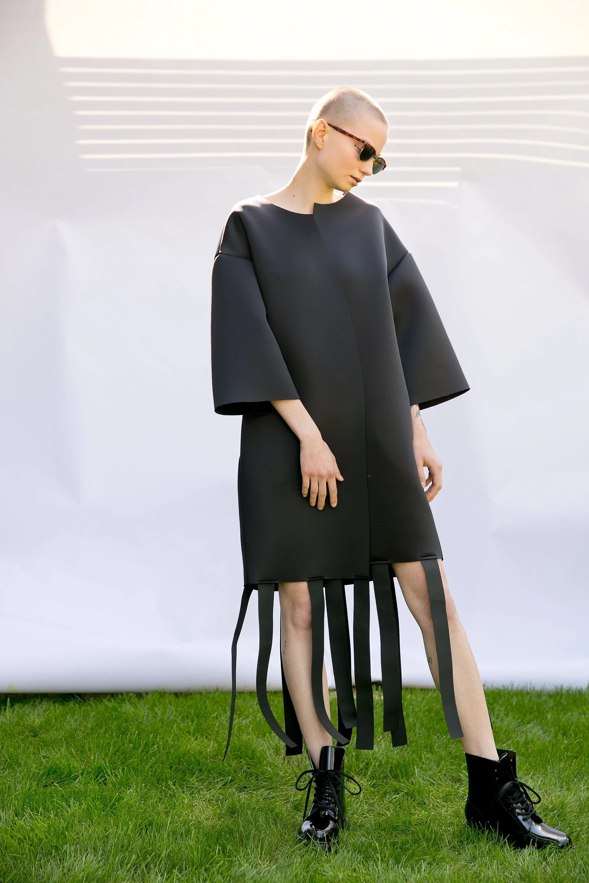 Neoprene Coat With Ribbons