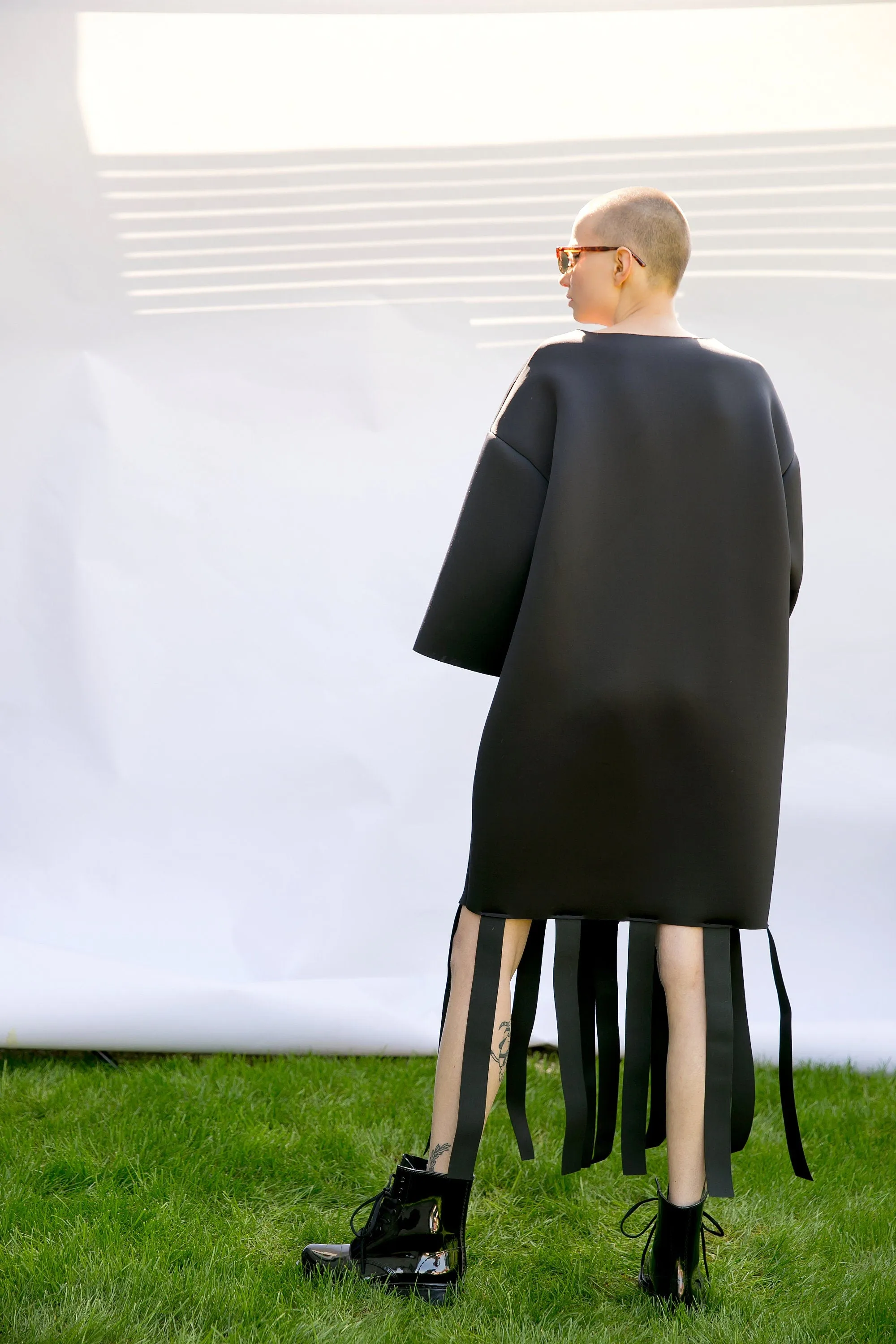 Neoprene Coat With Ribbons