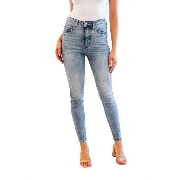 NEW JUDY BLUE high rise control top vintage skinny jeans in medium wash