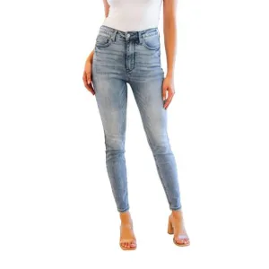 NEW JUDY BLUE high rise control top vintage skinny jeans in medium wash