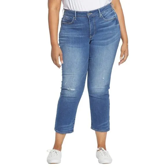 NEW NYDJ Marilyn Straight Ankle Jean Medium Wash Sacha Lift Tuck Slimming Sz 24W