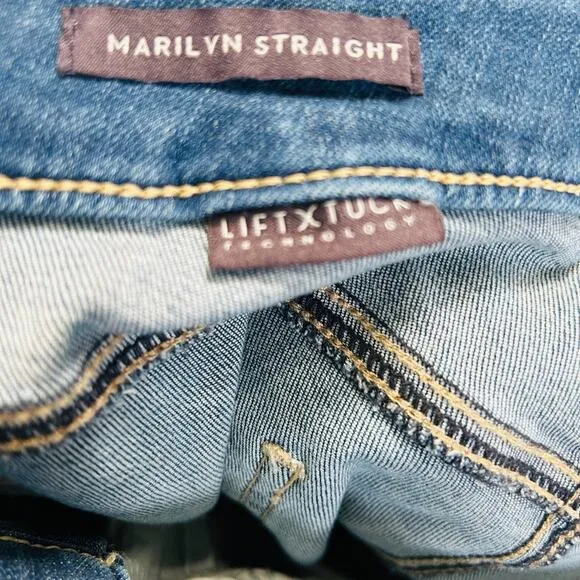 NEW NYDJ Marilyn Straight Ankle Jean Medium Wash Sacha Lift Tuck Slimming Sz 24W