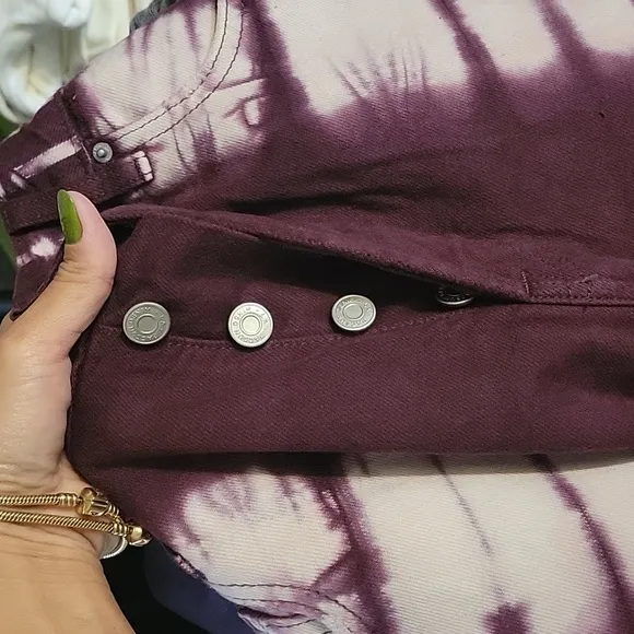 New PacSun Eco Raspberry Tie Dye High Waisted Straight Leg Jeans