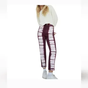 New PacSun Eco Raspberry Tie Dye High Waisted Straight Leg Jeans