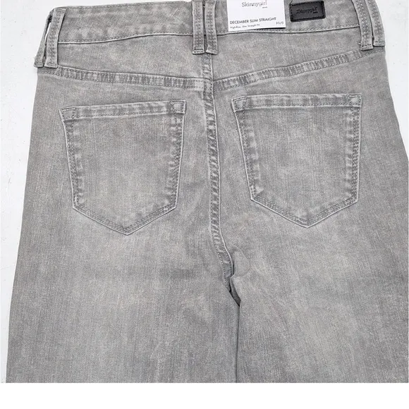 NEW! Skinny Girl December High-Rise Slim Straight Gray Jeans