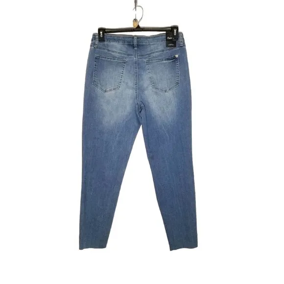 👖NEW Sz 16 Nanette Lepore HW Gramercy Women's light blue skinny denim jeans $64