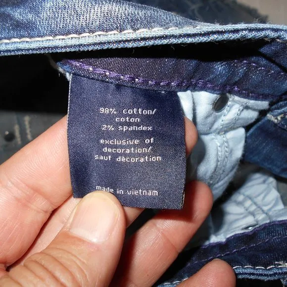 NEW! VIGOSS Legacy Stretch Sz 8 x 3.5 Womens Blue Denim Jeans Shorts FLAP POCKET