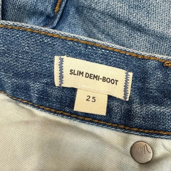 New with Tags Madewell Slim Demi-Boot Jeans Denim High Rise Flare 25