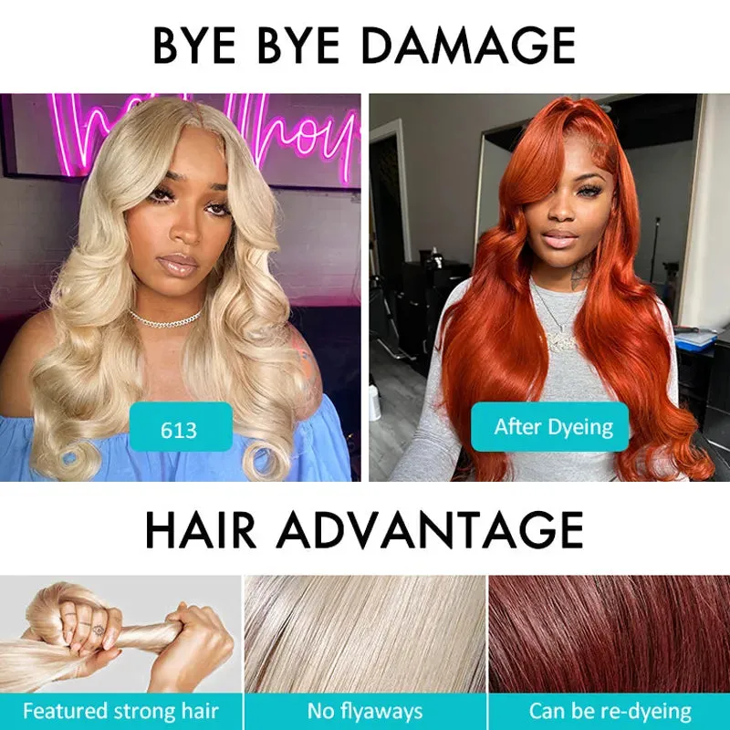New Year Special | Blonde 3d Body Wave 360 Lace Frontal With Invisi Strap Glueless Wig