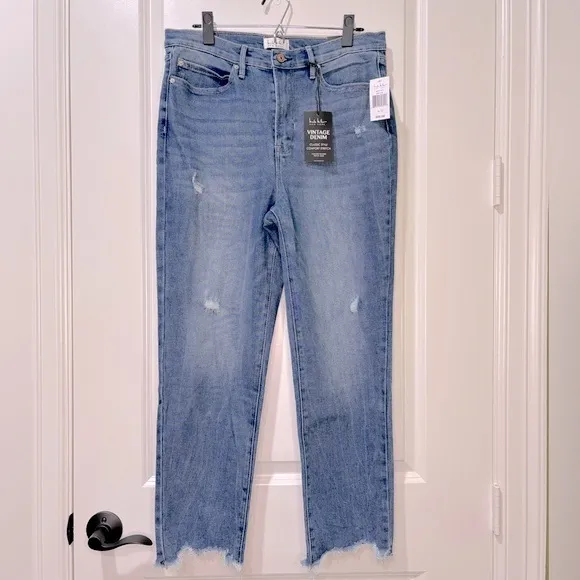 Nicole Miller Vintage Nomad Super High Rise Straight Jeans Size 12 NWT